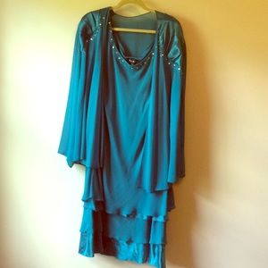 S.L fashions 2-piece flapper style dress